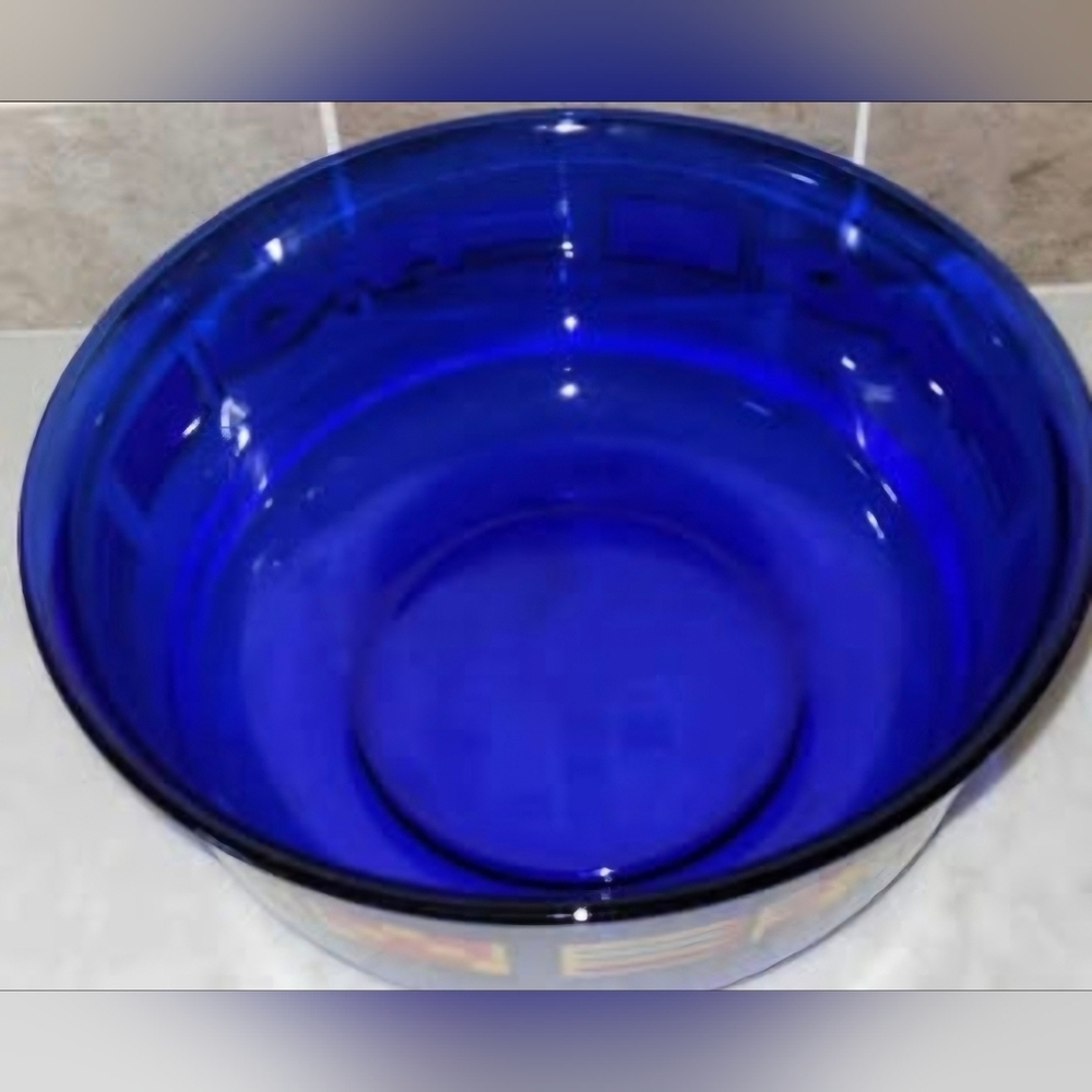 1972 Cobalt Blue Olympics Flag Bowl Memorabilia,  Munich Germany - Picture 2 of 3